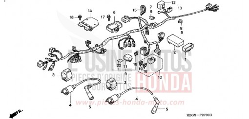 KABELBAUM/ ZUENDSPULE CB250R de 1994